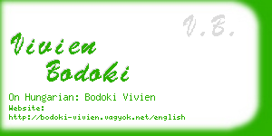 vivien bodoki business card